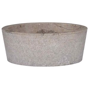 vidaXL Umivalnik siv &Oslash;40x15 cm marmor