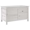 vidaXL Vrtna &scaron;katla za shranjevanje bela 99x49,5x58,5 cm trdna jelka