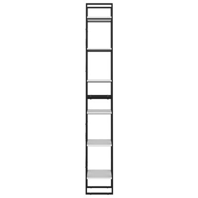 vidaXL Knjižna omara 6-nadstropna bela 40x30x210 cm iverna plošča