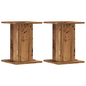 vidaXL Stojalo za rastline 2 kosa starinski les 30x30x40 cm inž. les