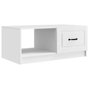 vidaXL Klubska miza Bela 90 x 50 x 37 cm Inženirski les
