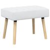 vidaXL Bench z kanalnim oblazinjenjem Bela 60 x 40 x 45 cm Blago