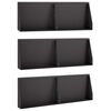 vidaXL Zadrževanje stene 6 kos 60 x 12 x 30 cm Jeklo Črna