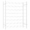 vidaXL Stojalo za vino za 48 steklenic bela kovina