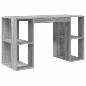 vidaXL Miza Siva Sonoma Inženirski les 130 x 50.5 x 75 cm