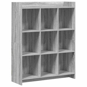 vidaXL Knjižna omara Siva Sonoma 87,5 x 30 x 111 cm Inženirski les