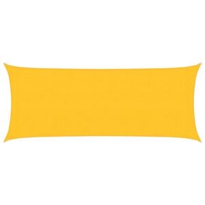 vidaXL Senčno jadro 160 g/m&sup2; rumeno 2x5 m HDPE