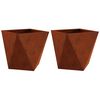 vidaXL Cvetlično korito 2 pcs Rjav 40 x 40 x 40 cm