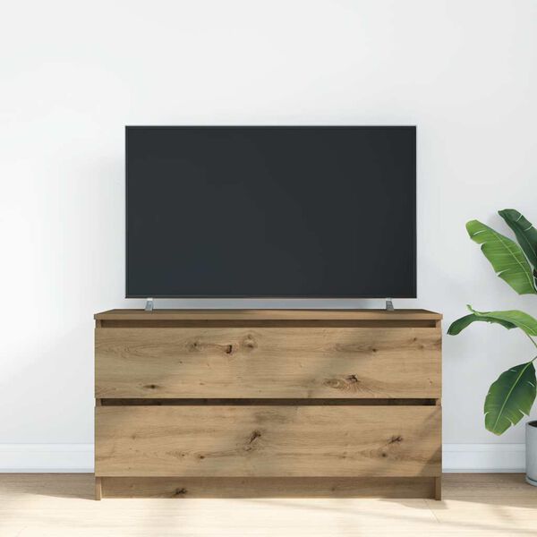 vidaXL TV omarica artisan hrast 100x35x54 cm inženirski les