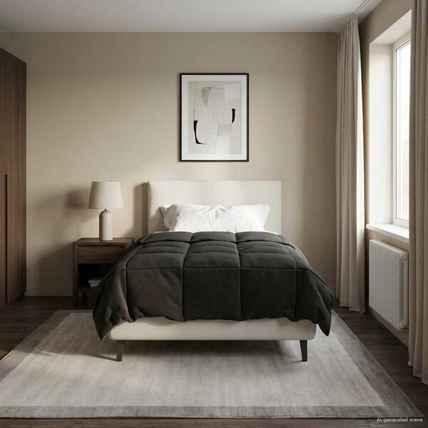 vidaXL Polna celoletna prevleka Antracit 135 x 220 cm Mikrovlakna