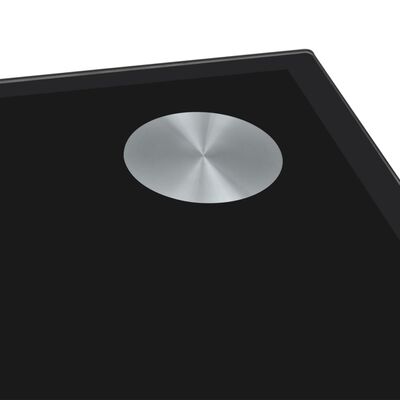 vidaXL Jedilna miza s stekleno površino črna