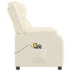 vidaXL Električni masažni naslanjač krem umetno usnje