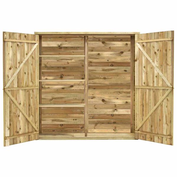 vidaXL Vrtna lopa za orodje 163x50x171 cm impregnirana borovina