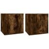 vidaXL Stenska TV omarica 2 kosa dimljen hrast 40x34,5x40 cm