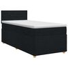 vidaXL Postelja boxspring z vzmetnico Črna 80 x 200 cm Blago