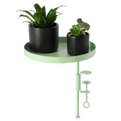 Esschert Design Pladenj za rastline z objemko okrogel zelen L