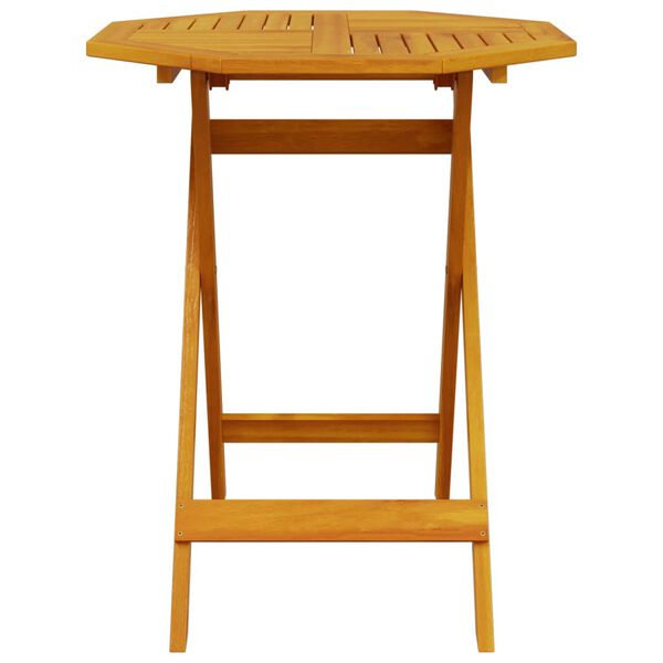 vidaXL Zložljiva vrtna miza Ø70x75 cm trden akacijev les
