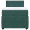 vidaXL Box spring postelja z vzmetnico temno zelena 100x200 cm žamet