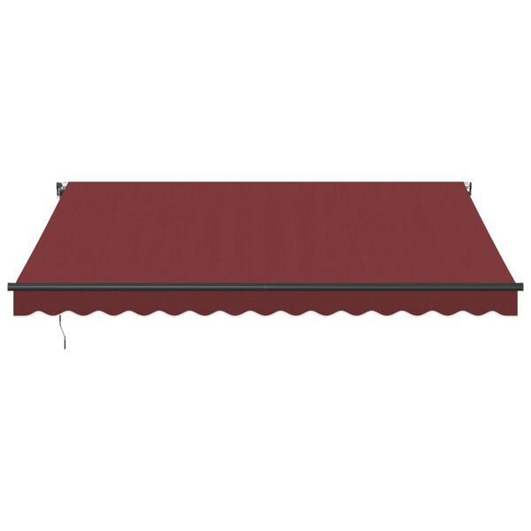 vidaXL Avtomatsko zložljiva tenda LED bordo 400x350 cm