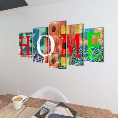 Set platen z živahnim printom Home 100 x 50 cm