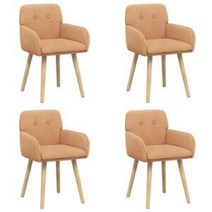 vidaXL Jedilni stoli 4 kos Boucl&eacute; Bež 59 x 57 x 85 cm