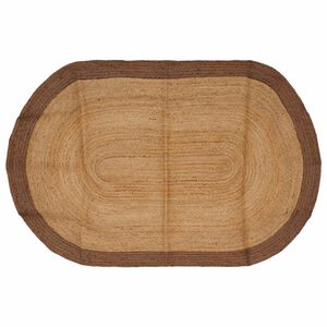 vidaXL Preproga za območje Siva 100 x 152 cm Juta