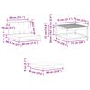 vidaXL Zunanja garnitura za sedenje z blazino 4 pcs Naravna in smetana