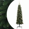 vidaXL Umetno ozko božično drevesce z božično kroglico 120 cm 150 LED