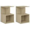 vidaXL Nočna omarica 2 kosa sonoma hrast 35x35x55 cm inženirski les