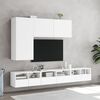 vidaXL Stenska TV omarica bela 100x30x41 cm