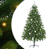 vidaXL Božično drevo med 300 LED z stojalom Zelena 180 cm PE