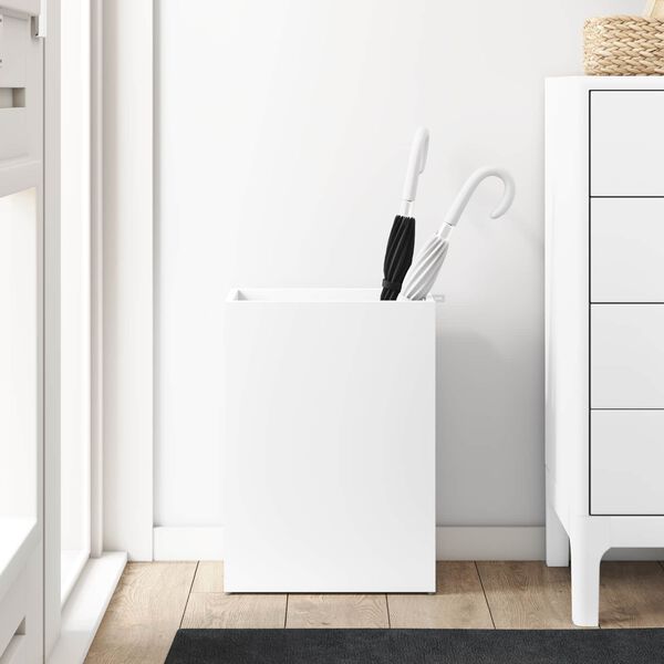 vidaXL Stojalo za dežnik Bela 40 x 20 x 55,5 cm Konstruiran les