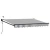 vidaXL Električni zložljiv senčnik Antracitna in bela 2,5 x 2 m