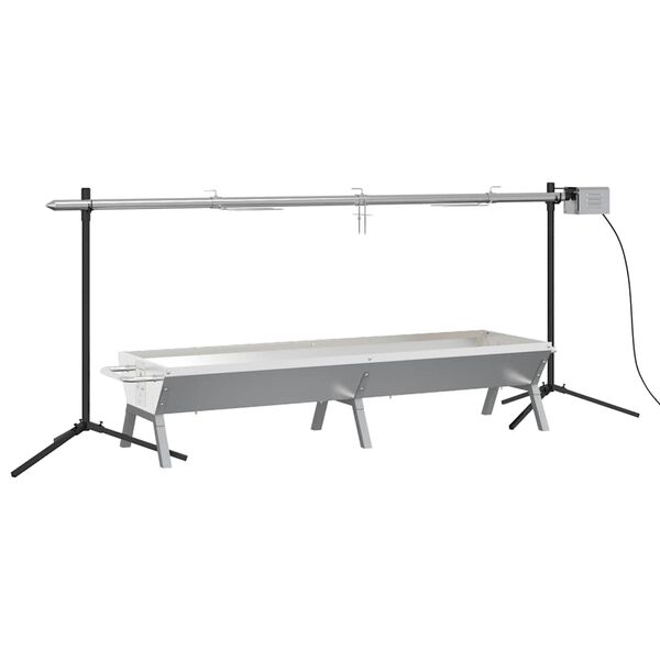 vidaXL Avtomatski žar in pladenj komplet nerjaveče jeklo