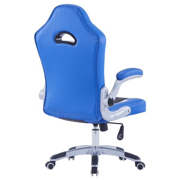 vidaXL Gaming stol iz modrega umetnega usnja