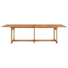 vidaXL Vrtna jedilna garnitura 11-delna 280x90x75cm trden akacijev les
