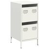 vidaXL Komoda bela 35x39x73,5 cm hladno valjano jeklo