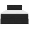 vidaXL Postelja s shranjevanjem z vzmetnico Črna 120 x 190 cm Žamet