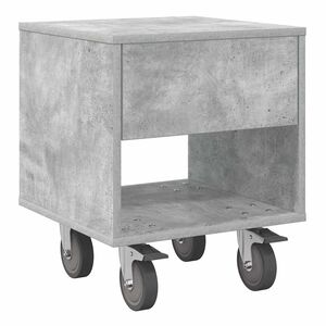 vidaXL Nočna omarica Betonsko siva 40,5 x 40 x 48 cm Konstruiran les