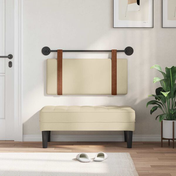 vidaXL Visoki naslon za glavo krema 90 x 55 x 5 cm Antikni PU