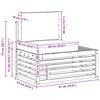 vidaXL Zunanji konec kavča Naravna 91 x 63 x 73 cm Masiven les akacije