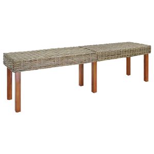 vidaXL klop Naravna 160 x 35 x 45 cm Masiven les manga