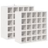 vidaXL Stojalo za vino 2 kos Bela 56 x 25 x 56 cm Masivno borovo les