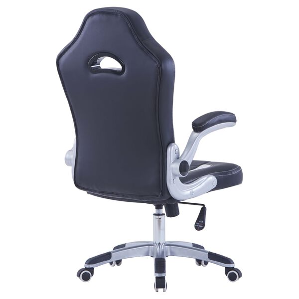 vidaXL Gaming stol črno umetno usnje