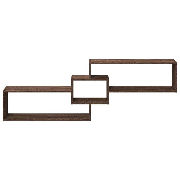 vidaXL Stenska omarica 158x18x53 cm rjavi hrast inženirski les