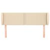 vidaXL Vzglavje z u&scaron;esi krem 147x23x78/88 cm blago