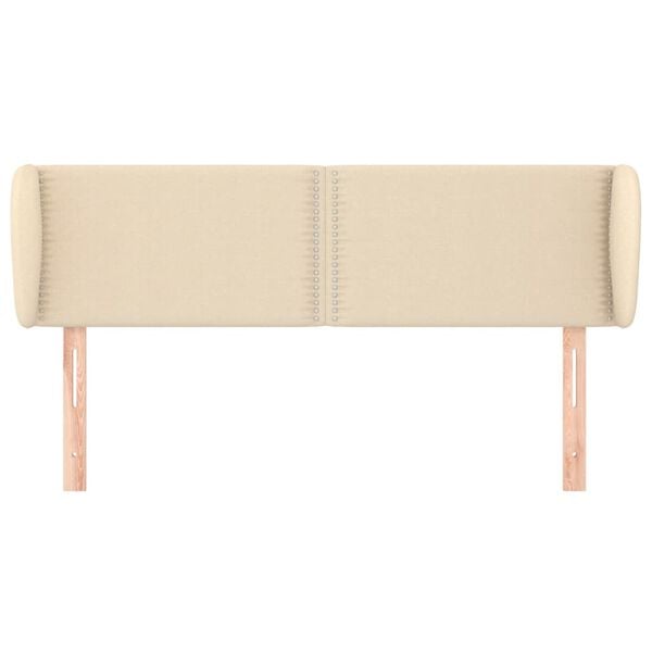 vidaXL Vzglavje z u&scaron;esi krem 147x23x78/88 cm blago