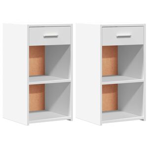 vidaXL Nočna omarica 2 kosa bela 35x34x65 cm inženirski les