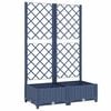 vidaXL Vrtno korito z re&scaron;etko modro-sivo 80x40x121,5 cm PP