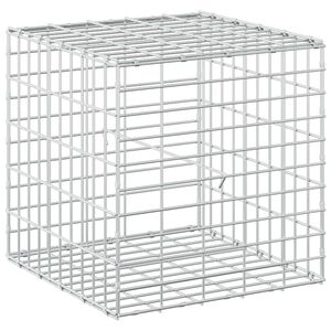vidaXL Gabion z žico 5 mm in mrežo 5x10 cm 50x50x50 cm Pocinkano jeklo